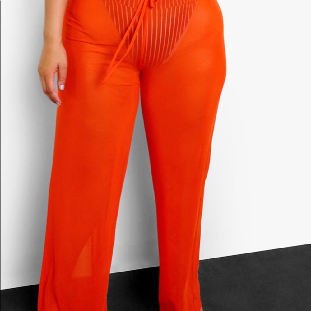 Other Options" Mesh Wide Leg Pants